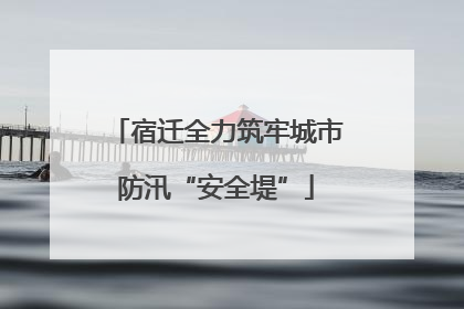 宿迁全力筑牢城市防汛“安全堤”