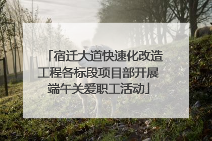 宿迁大道快速化改造工程各标段项目部开展端午关爱职工活动
