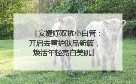 安婕妤双抗小白管：开启去黄护肤品新篇，焕活年轻亮白美肌