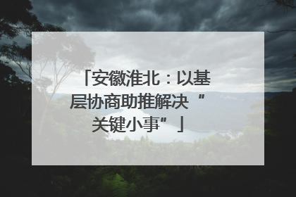 安徽淮北：以基层协商助推解决“关键小事”