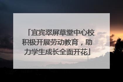 宜宾翠屏草堂中心校积极开展劳动教育，助力学生成长全面开花