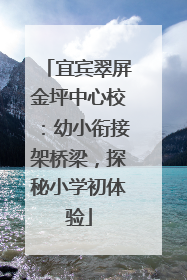 宜宾翠屏金坪中心校：幼小衔接架桥梁，探秘小学初体验