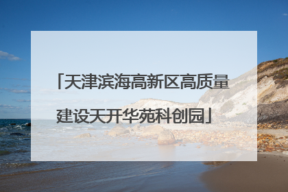 天津滨海高新区高质量建设天开华苑科创园