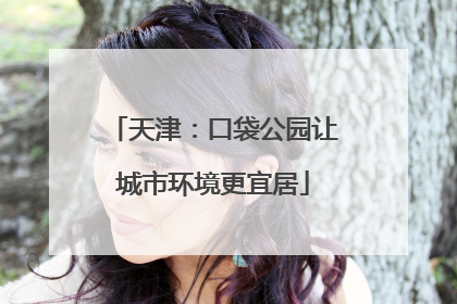 天津：口袋公园让城市环境更宜居