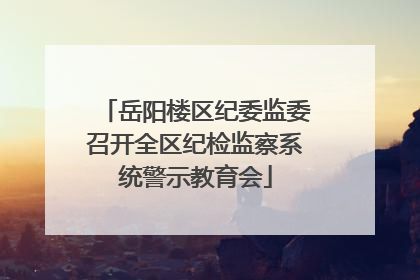 岳阳楼区纪委监委召开全区纪检监察系统警示教育会