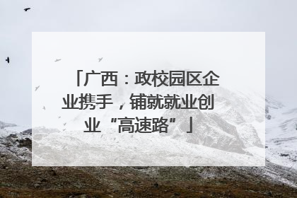 广西：政校园区企业携手，铺就就业创业“高速路”