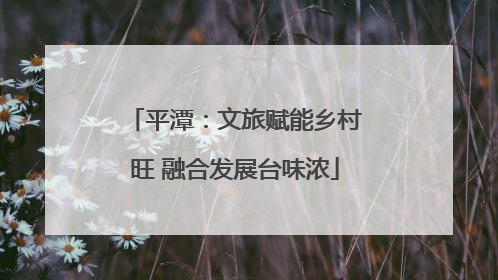 平潭：文旅赋能乡村旺 融合发展台味浓