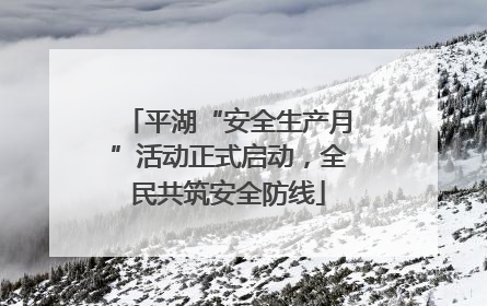 平湖“安全生产月”活动正式启动，全民共筑安全防线