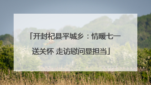 开封杞县平城乡：情暖七一送关怀 走访慰问显担当