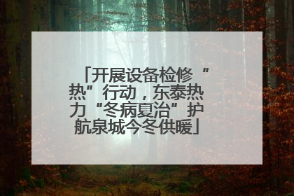 开展设备检修“热”行动，东泰热力“冬病夏治”护航泉城今冬供暖
