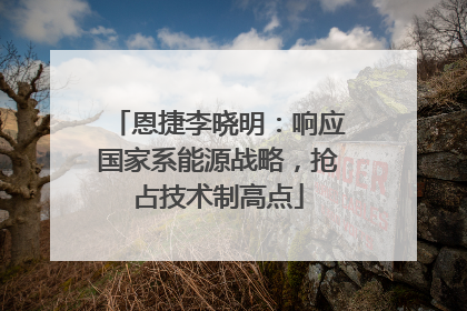 恩捷李晓明：响应国家系能源战略，抢占技术制高点