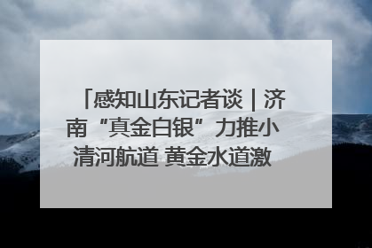 感知山东记者谈｜济南“真金白银”力推小清河航道 黄金水道激活区域经济新动能
