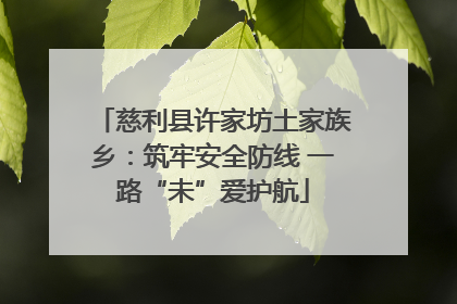 慈利县许家坊土家族乡：筑牢安全防线 一路“未”爱护航
