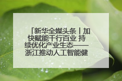 新华全媒头条丨加快赋能千行百业 持续优化产业生态——浙江推动人工智能健康有序发展观察