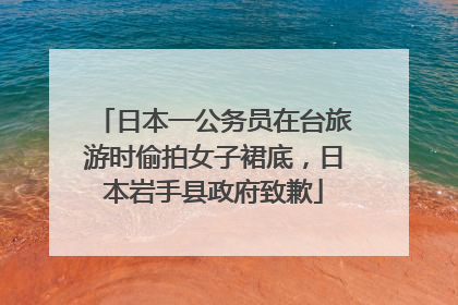 日本一公务员在台旅游时偷拍女子裙底，日本岩手县政府致歉