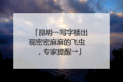 昆明一写字楼出现密密麻麻的飞虫，专家提醒→