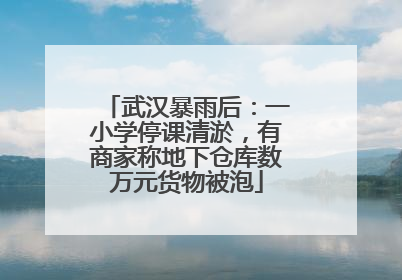 武汉暴雨后：一小学停课清淤，有商家称地下仓库数万元货物被泡