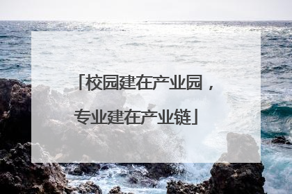 校园建在产业园，专业建在产业链