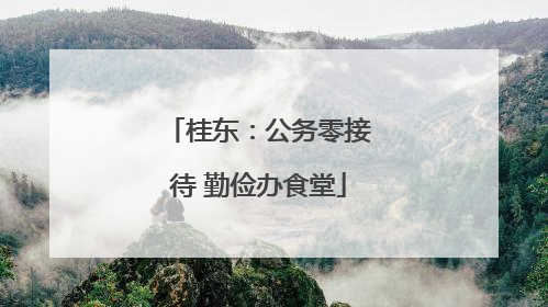 桂东：公务零接待 勤俭办食堂
