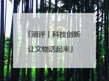 潮评丨科技创新让文物活起来