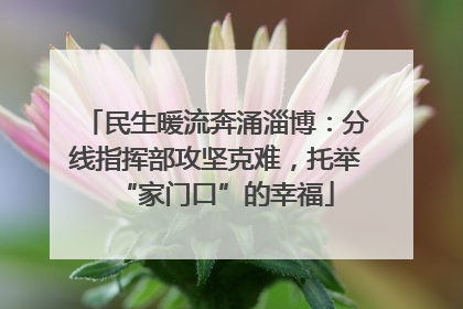 民生暖流奔涌淄博：分线指挥部攻坚克难，托举“家门口”的幸福