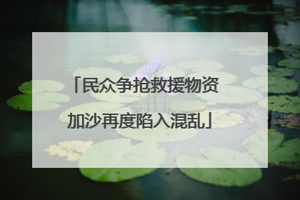 民众争抢救援物资 加沙再度陷入混乱
