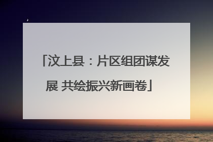 汶上县：片区组团谋发展 共绘振兴新画卷