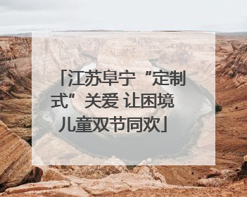 江苏阜宁“定制式”关爱 让困境儿童双节同欢
