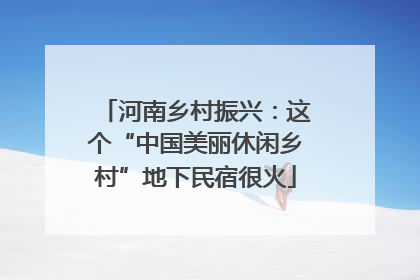 河南乡村振兴：这个“中国美丽休闲乡村”地下民宿很火