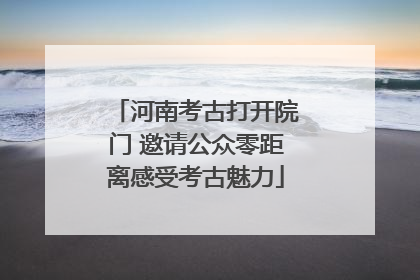 河南考古打开院门 邀请公众零距离感受考古魅力