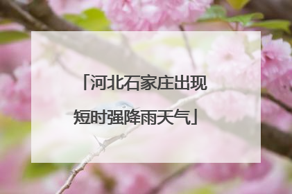 河北石家庄出现短时强降雨天气
