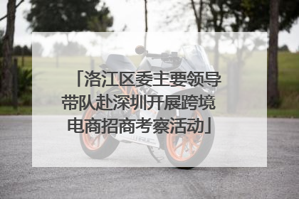 洛江区委主要领导带队赴深圳开展跨境电商招商考察活动