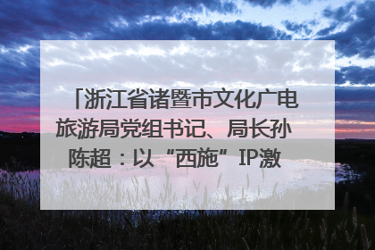 浙江省诸暨市文化广电旅游局党组书记、局长孙陈超：以“西施”IP激活全域旅游 打造县域文旅融合新标杆｜第七届全国县域旅游研究成果发布系列活动