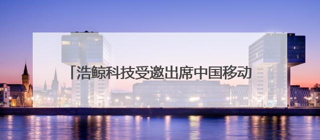 浩鲸科技受邀出席中国移动中资出海数智赋能合作大会