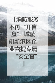 消防服务不再“开盲盒” 城陵矶新港区企业喜提专属“安全官”