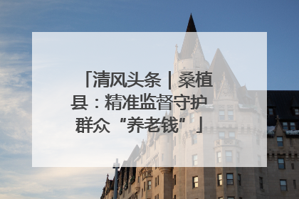 清风头条｜桑植县：精准监督守护群众“养老钱”
