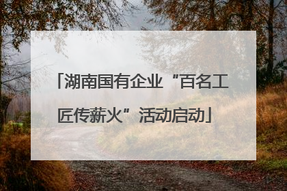湖南国有企业“百名工匠传薪火”活动启动