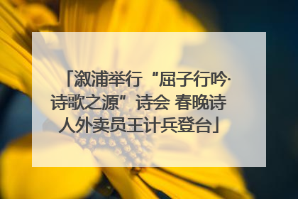 溆浦举行“屈子行吟·诗歌之源”诗会 春晚诗人外卖员王计兵登台