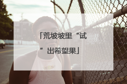 荒坡坡里“试”出希望果