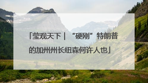 莹观天下｜“硬刚”特朗普的加州州长纽森何许人也
