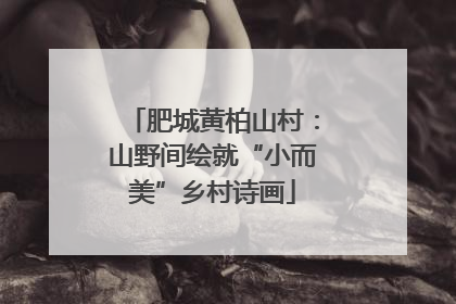 肥城黄柏山村：山野间绘就“小而美”乡村诗画