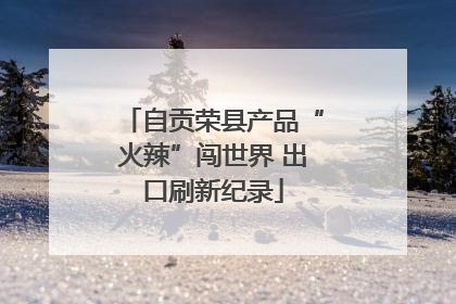 自贡荣县产品“火辣”闯世界 出口刷新纪录