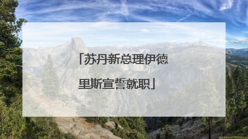 苏丹新总理伊德里斯宣誓就职