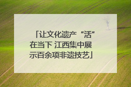 让文化遗产“活”在当下 江西集中展示百余项非遗技艺