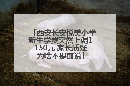 西安长安悦美小学新生学费突然上调1150元 家长质疑为啥不提前说