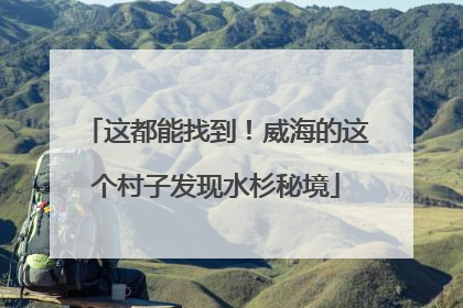 这都能找到！威海的这个村子发现水杉秘境