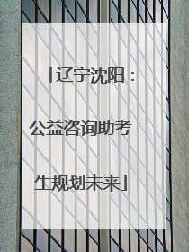 辽宁沈阳：公益咨询助考生规划未来