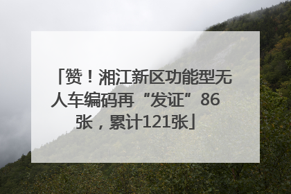 赞！湘江新区功能型无人车编码再“发证”86张，累计121张