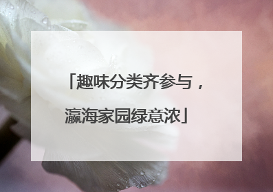 趣味分类齐参与，瀛海家园绿意浓