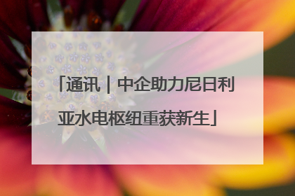 通讯｜中企助力尼日利亚水电枢纽重获新生